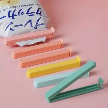 6 шт./набор портативных пластиковых зажимов для герметичных пакетов, кухонный уплотнитель для пищевых закусок, зажим для герметичного уплотнения, кухонный инструмент, кухонные принадлежности для школы