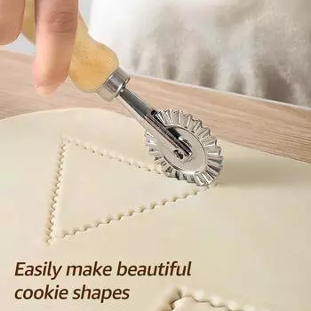 6 шт. набор роликовых резак для пасты равиоли набор роликовых резак для равиоли с деревянной ручкой