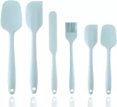 6 шт., набор силиконовых лопаточек, пищевые антипригарные термостойкие лопаточки, Тернер для приготовления выпечки, инструменты для смешивания и выпечки