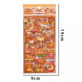 6 шт. Наклейки Kawaii Capybara, милые наклейки с героями мультфильмов, наклейки для украшения альбома, дневника, эстетические канцелярские принадлежности, подарки 6Pcs