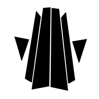 6 шт., наклейки на отделку стойки окна автомобиля для A6 C5/4B 1997-2004, подходят для C6/4F 2005-2011 BC, крышка колонки, автостайлинг