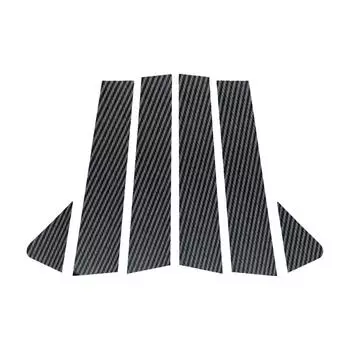 6 шт. Наклейки на стойки из углеродного волокна, Накладки на наружные стойки окон автомобиля для Chevrolet TrailBlazer (кроссовер) 2021-2024 гг.