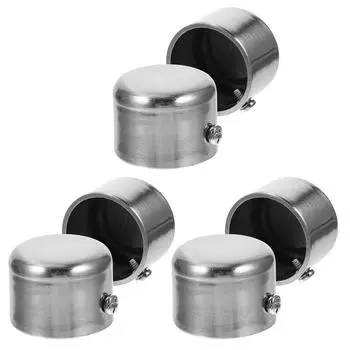 6 шт. наконечники для карниза для штор, металлические, черные, для душа, карнизы для штор, оконная фурнитура, заглушка из сплава серебряный