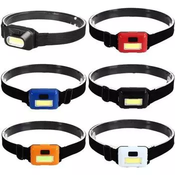 6 шт. налобный фонарь COB супер яркий светодиодный налобный фонарь ультра легкий налобный фонарь для бегунов кемпинга походов работы