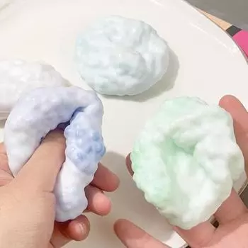 6 шт., наполненный бусинами мяч для снятия стресса, игрушка для снятия тревоги, сжимаемый мяч, сенсорная игрушка для детей, подростков и взрослых, портативный мягкий цветной мяч из термопластичной резины, игрушка для снятия стресса 1 Set