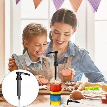 6 шт., насос для сиропа, пищевой класс, прочное уплотнение, влагостойкий, герметичный, легко моется, бутылка для чая, сока, насос для бутылки сиропа для кофе, аксессуары для кофейни белый