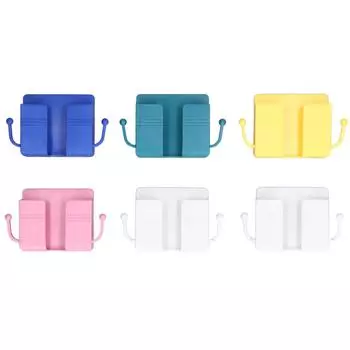 6 шт. Настенный держатель для телефона, самоклеящийся пульт дистанционного управления, коробка для хранения, настенный, рядом с зарядным устройством для телефона