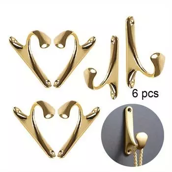 6 шт. Настенный крючок из цинкового сплава в деревенском стиле для ключей, пальто, сумки, вешалки для шляп, крючки для халатов, подвесные крючки для кухни, ванной комнаты, вешалки для одежды
