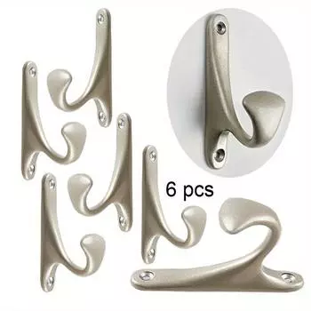 6 шт. Настенный крючок из цинкового сплава в деревенском стиле для ключей, пальто, сумки, вешалки для шляп, крючки для халатов, подвесные крючки для кухни, ванной комнаты, вешалки для одежды
