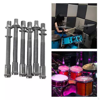 6 шт. натяжных стержней барабана, металлический винт, замена ударных инструментов 6mmx50mm
