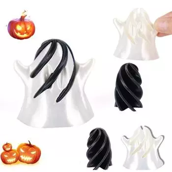 6 шт. Невозможный конус с призраком на Хэллоуин, 3D-печатный спиральный конус, игрушка-фиджет, мини-конусы, проходящие через скульптуру призрака для снятия стресса 6pcs