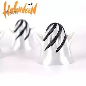 6 шт. Невозможный конус с призраком на Хэллоуин, 3D-печатный спиральный конус, игрушка-фиджет, мини-конусы, проходящие через скульптуру призрака для снятия стресса 6pcs