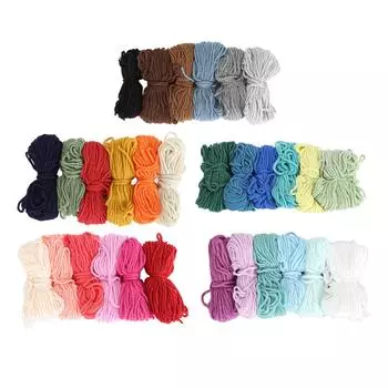 6шт ниток для вышивания 2мм 4 нити 10м длина цветные нитки для вышивания стежками Type 1