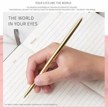 6 шт. Новинка Тонкая шариковая ручка с поворотным механизмом, металлическая шариковая ручка с наконечником 1,0 мм, ручка для письма и подписи, ручка для гостевого входа чёрный