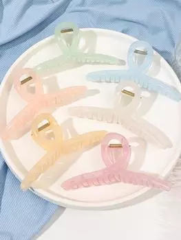 6 шт. Новые желейные заколки для волос милых цветов, большие заколки-крабы 13 см для густых тонких волос, прекрасный подарок, прочный зажим-краб для волос