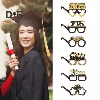 6 шт. очков для выпускного вечера 2025 года, многоразовые очки для выпускного, очки для нарядной вечеринки, реквизит для фотобудки для выпускников 2025 года 6pcs синий