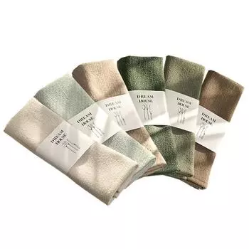 6 шт. однотонные салфетки из льняной ткани, устойчивые к появлению пятен от жары подставки под напитки, домашние кухонные салфетки для обеденного стола, барный коврик 6 PCS&Rectangular 30x45cm