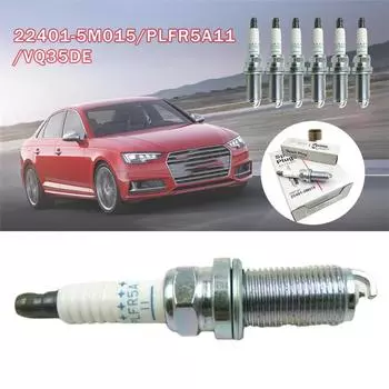 6 шт. OEM платиновых свечей зажигания NGK Laser для NISSAN 22401-5M015 PLFR5A11 VQ35DE