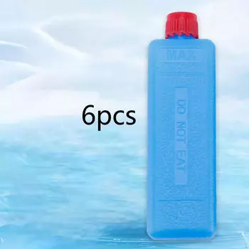 6 шт. охлаждающие пакеты для льда для еды и напитков PETG, многоразовые, замораживаемые, синие