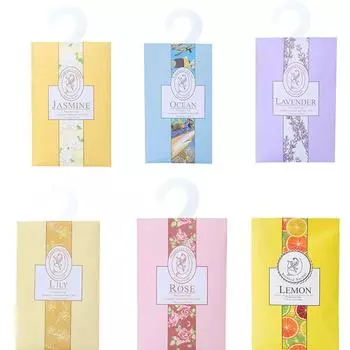 6 шт. освежитель воздуха ароматизированные подвесные саше комнатный ящик одежда гостиная освежитель воздуха гардероб разноцветный