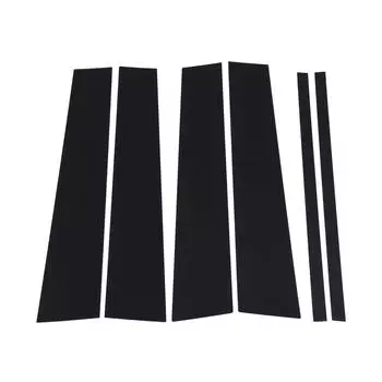 6 шт. отделка столба столба высокопрочный поликарбонат глянцевый черный крышка столба двери окна для Explorer Aviator Mou