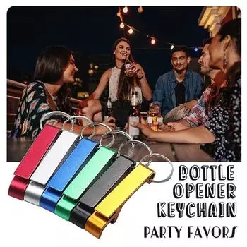 6 шт. открывалок для пивных бутылок, цветная открывалка для бутылок, брелок из алюминиевого сплава, цветная мини-карманная открывалка для пивных напитков