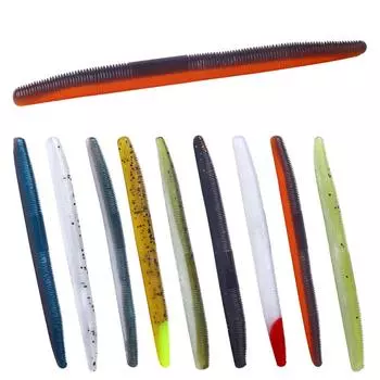 6 шт./пакет, мягкие приманки для дождевых червей Red Wigglers, 11,5 см-.5,5 г, мягкая приманка для рыбалки, приманка для форели, окуня, сома, джиговая приманка