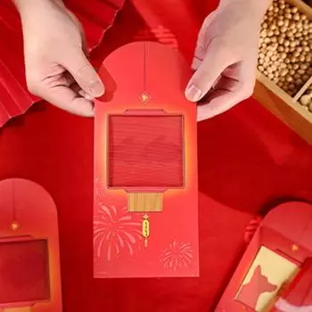 6 шт./пакет прочные новинки большой емкости 2023 красные конверты Новый год для дома A
