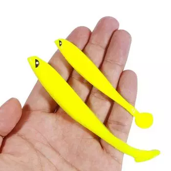 6 шт./пакет, резиновые мягкие приманки, черви для рыбалки, воблеры на щуку, искусственные рыболовные приманки, ходунки, приманки Bass Shad, аксессуары для рыбалки