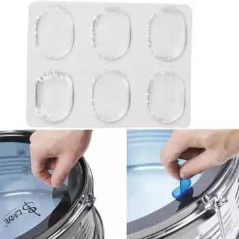 6 шт./пакет силиконовые барабаны Mute Pad аксессуары для музыкальных инструментов белый