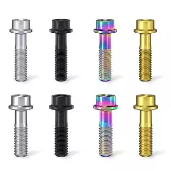 6 шт./пакет, вынос руля велосипеда из титанового сплава, 18 мм/16 мм, винт с колпачком для передней вилки велосипеда, передний зажим