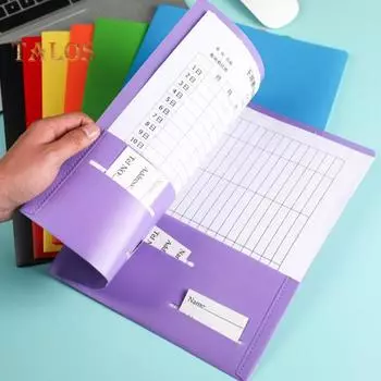 6 шт. папка-файл с карманами, водонепроницаемый, устойчивый к разрывам пластиковый органайзер для документов разного цвета с отделением для визитных карточек