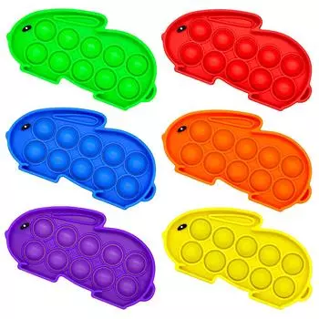 6 шт. Пасхальный кролик, десять рамок, математические игры, поп-игрушка, быстрое нажатие, поп-обучение, манипулятивное обучение для начальных образовательных игрушек для детей