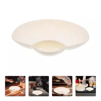 6 шт. Пельменные тарелки, пищевые тарелки, паста феттучини, сервировочное блюдо из полипропилена с отделением для соуса, детские контейнеры для белый