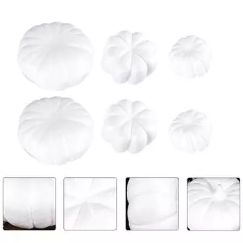 6 шт. пенопластовый белый росток тыквы украшение фестиваль принадлежности ремесло украшение для вечеринки белый