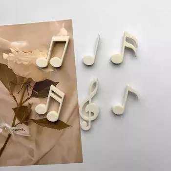 6 шт. Персонализированные и забавные черно-белые магниты на холодильник с музыкальными нотами, милые креативные магниты на холодильник для записок, декоративные