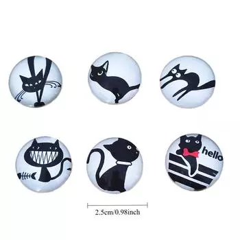 6 шт. Персонализированные и забавные кошачьи магниты на холодильник, милые креативные магниты на холодильник для записок, декоративные