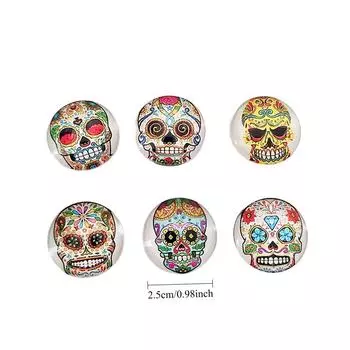 6 шт. Персонализированные и забавные магниты на холодильник в виде черепа. Милые креативные магниты на холодильник для записок. Декоративные