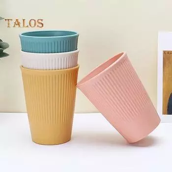 6 шт. пластиковая чашка для воды, безопасная для мытья в посудомоечной машине, чашка для питья без BPA, экологически чистая многоразовая кофейная кружка, набор кухонной утвари разноцветный