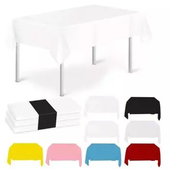 6 шт. пластиковая скатерть одноразовая водонепроницаемая скатерть прямоугольная крышка стола для вечеринок синий