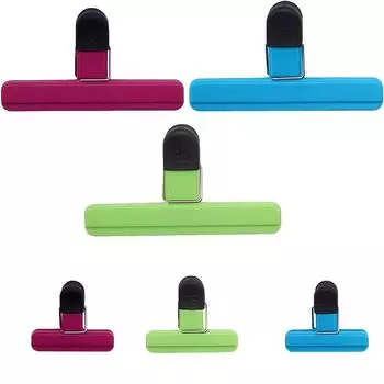 6 шт. Пластиковые большие зажимы для пищевых пакетов 2 размера, прочные зажимы для закусочных пакетов, зажимы для хранения продуктов Purplish red-Small