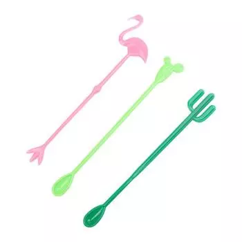 6 шт. пластиковый коктейльный мадлер напиток винный декор коктейльные палочки для смешивания опунция фламинго винный миксер кофе пудрер D