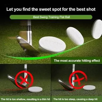 6 шт., плоские мячи для гольфа, вспомогательное средство для обучения, сотовая конструкция, легкие портативные мячи для занятий гольфом, аксессуары 6pcs