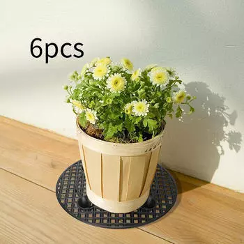 6 шт. Подъемник для горшков с уровнем растений, приподнятый комплект для основания кашпо, экономящий пространство, универсальный поддон для патио 20cmx2cm