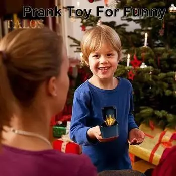 6 шт. Подарочная коробка со средним пальцем, пружинный хлопающий золотой средний палец в чехле, украшение для рабочего стола, дразнящий друзей семьи, хитрый реквизит, розыгрыш, подарок 6pcs