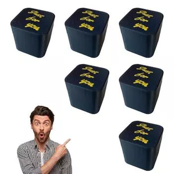 6 шт. Подарочная коробка со средним пальцем, пружинный хлопающий золотой средний палец в чехле, украшение для рабочего стола, дразнящий друзей семьи, хитрый реквизит, розыгрыш, подарок 6pcs