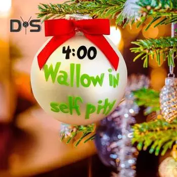 6 шт. Подарочный набор с украшением в виде расписания, рождественские шары, украшение на рождественскую елку, подвесные безделушки для праздничной вечеринки, домашний декор Six-piece set