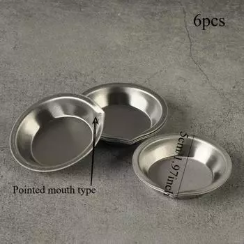 6 шт. поддонов из нержавеющей стали для смешивания красок, инструменты для акварельной окраски, цветовые палитры pointed mouth