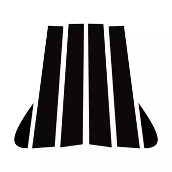 6 шт., подходит для Dodge Durango 2010-2015, глянцевый черный материал из поликарбоната, зеркальный эффект, центральная часть окна двери, средняя часть стойки стойки, накладка на колонку