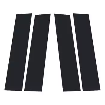 6 шт., подходит для Isuzu D-Max 2015-2021, глянцевый черный материал из поликарбоната, зеркальный эффект, центральная часть окна двери автомобиля, средняя часть стойки стойки, накладка на стойку колонки